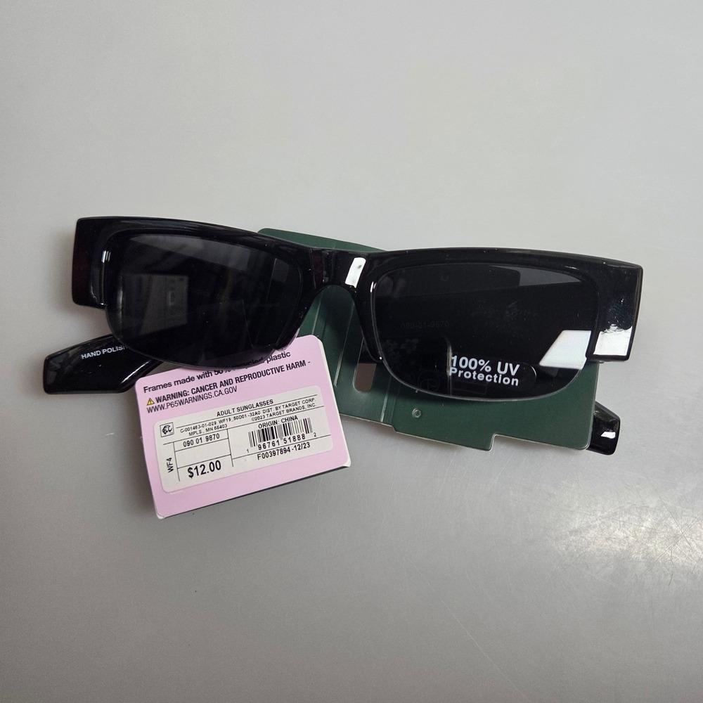 Wild Fable Black Rectangular Sunglasses 100% UV Protection 090 01 9870 NWT